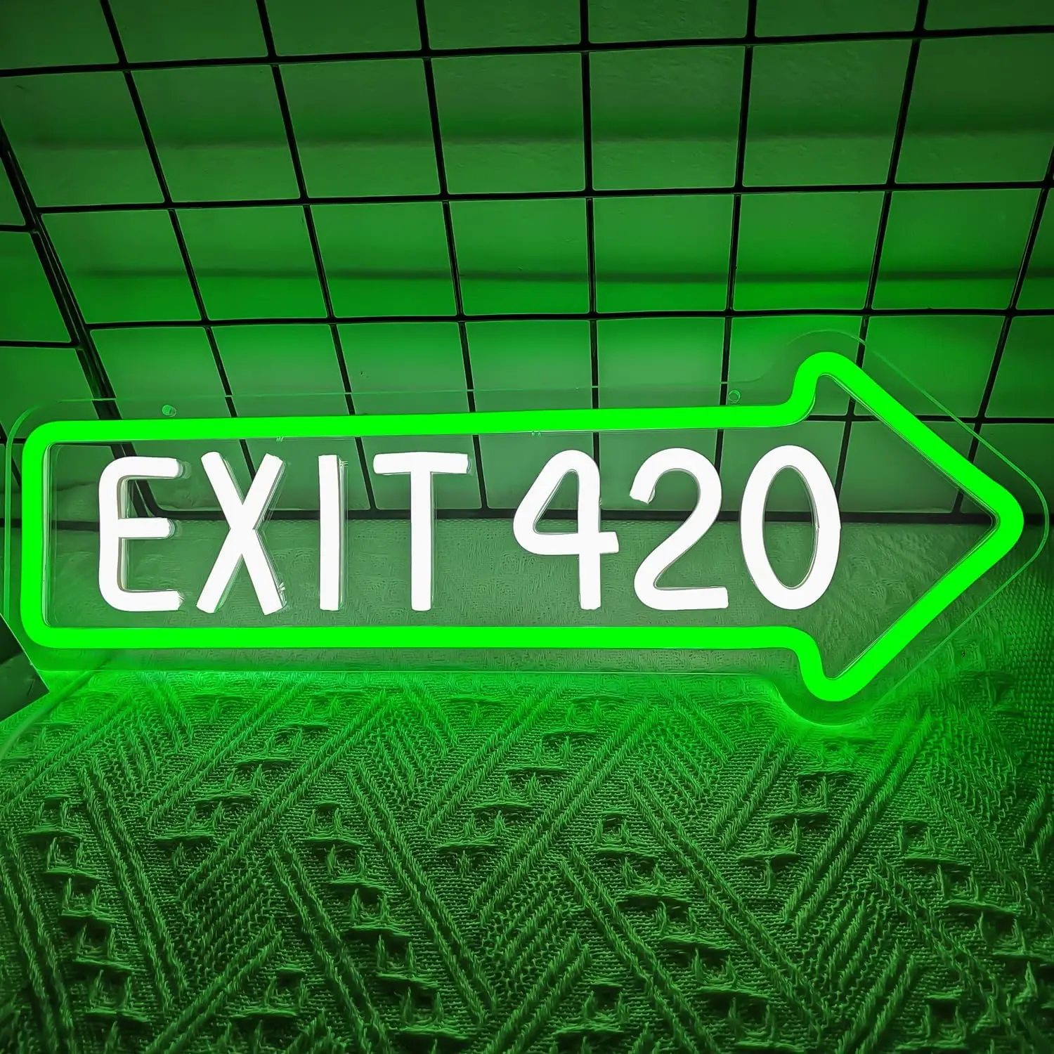 

Exit 420 Neon Signs USB Powered LED Neon Lights for Wall Decoration Home Bedroom Party Man Cave Bar Birthday Christmas Gift