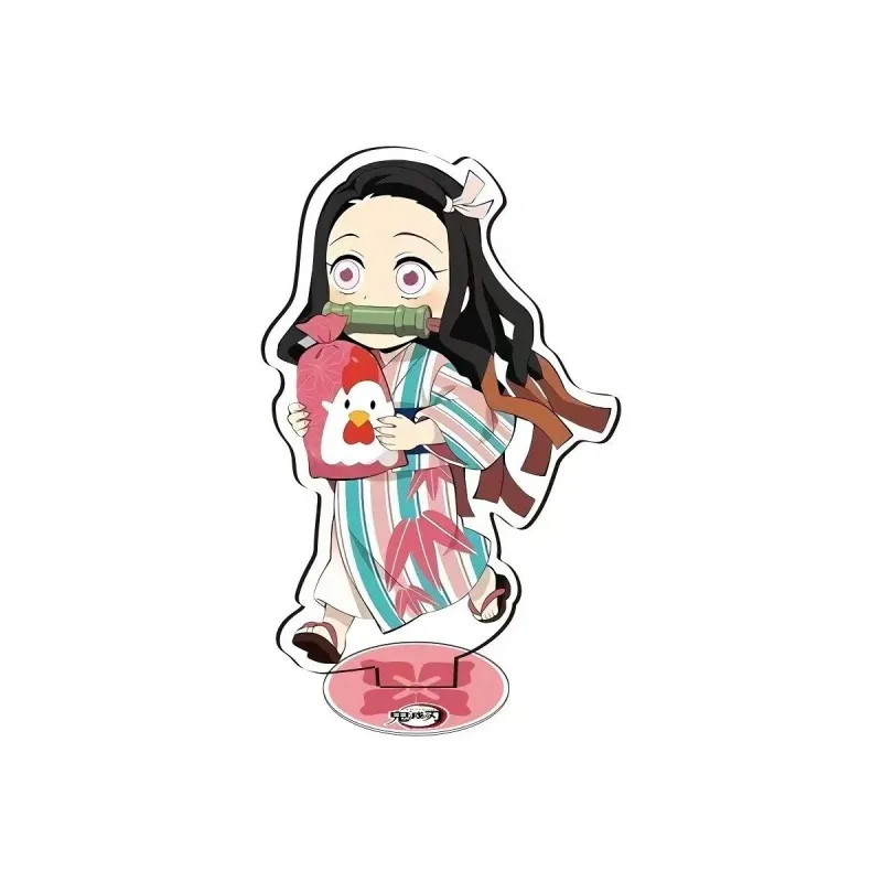 8 peças/Demônio Slayer: Lâmina Acrílico Stand Personagem Tanjiro Nezuko Desktop Decoração Anime Conjunto Periférico