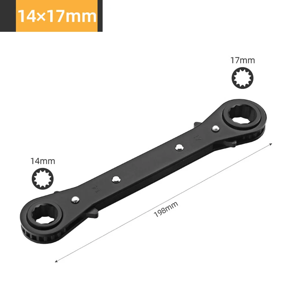 1 szt. 6-21mm 24 zęby dwustronny klucz grzechotkowy kwiat śliwy do narzędzia do naprawy samochodów klucze grzechotkowe warsztatowe narzędzia ręczne
