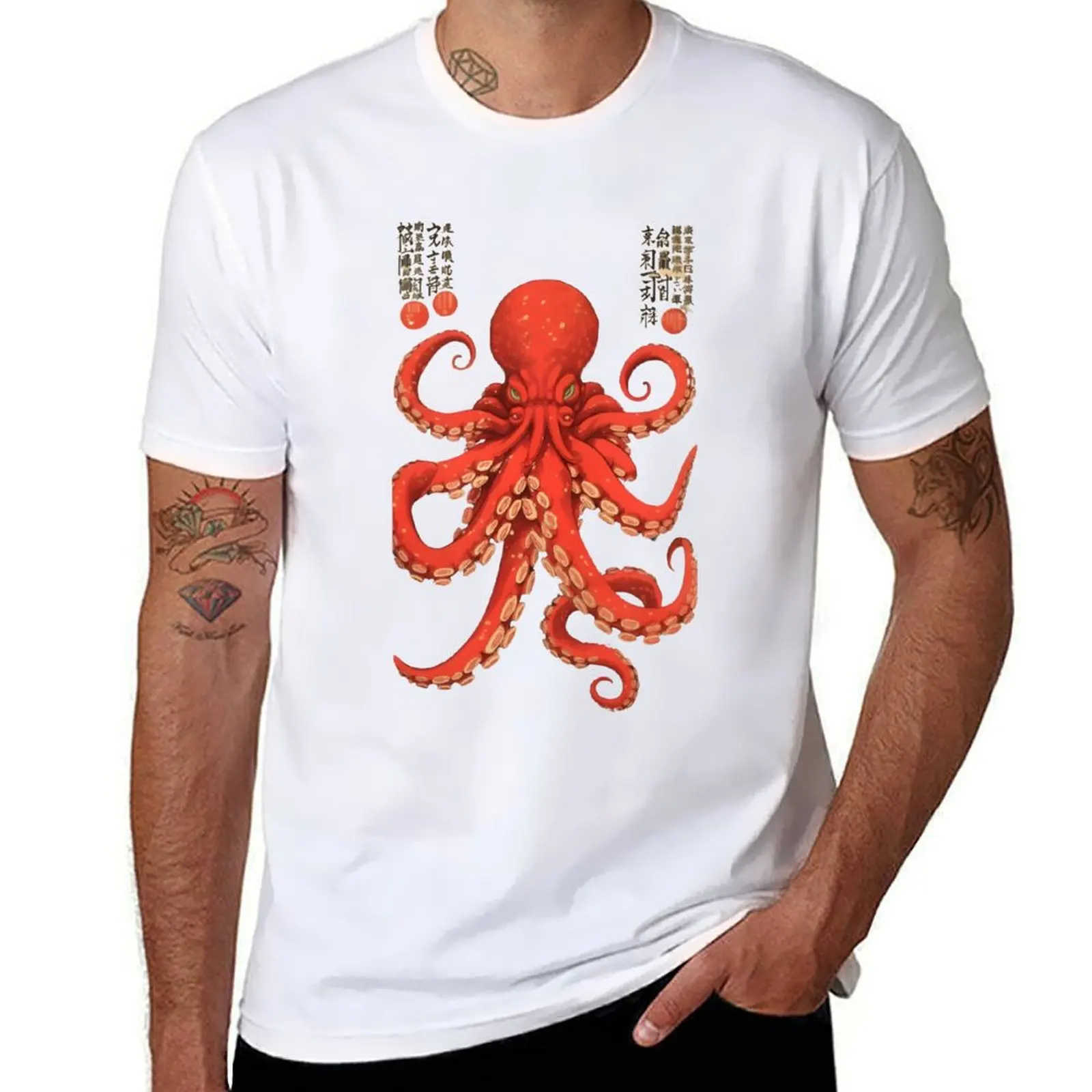 

Japanese Octopus kawaii harajuku T-Shirt t shirt for man man t shirt cotton high quality T-Shirt