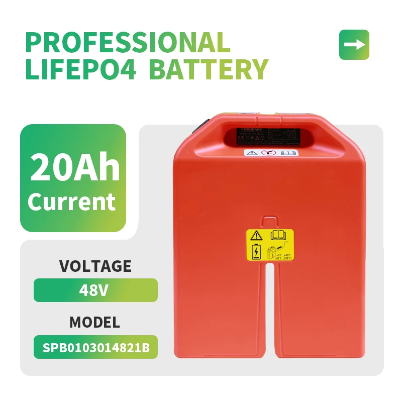 48V 20Ah LiFePO4 Lithium Battery for Electric Forklift NOBLELIFT PTE20N New Mode Six Holes