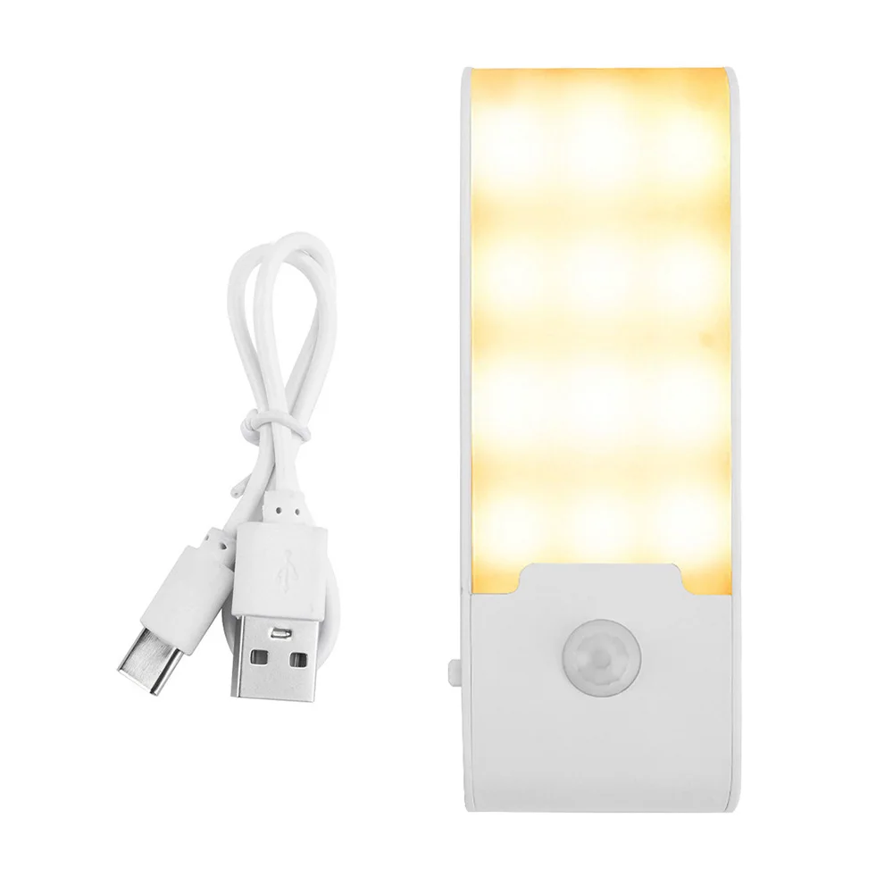 Motion Sensor Rechargeable Powered LED Closet Lights Wireless Magnetic Cabinet Lamp for Indoor Bedroom Kitchen Stair