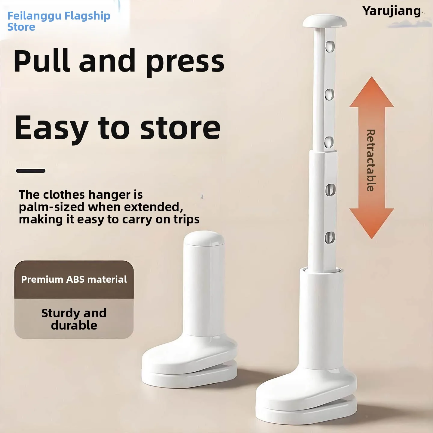 

Portable Travel Thickened Durable Multi-functional Extendable Foldable Clothesline for Business Trips Dormitory Window Hanging