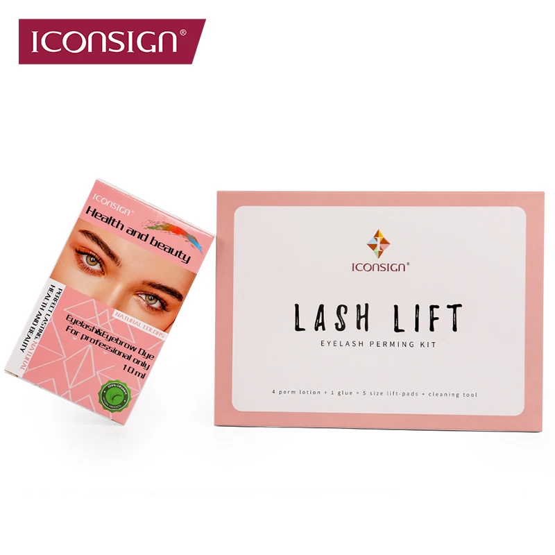 ICONSIGN Lash Lift Kit and Lash Brow Dye Tint Kit Sell Together Lifting Eyelash Lash Perm Brow Tint Eye Makeup Tool Dropshipping