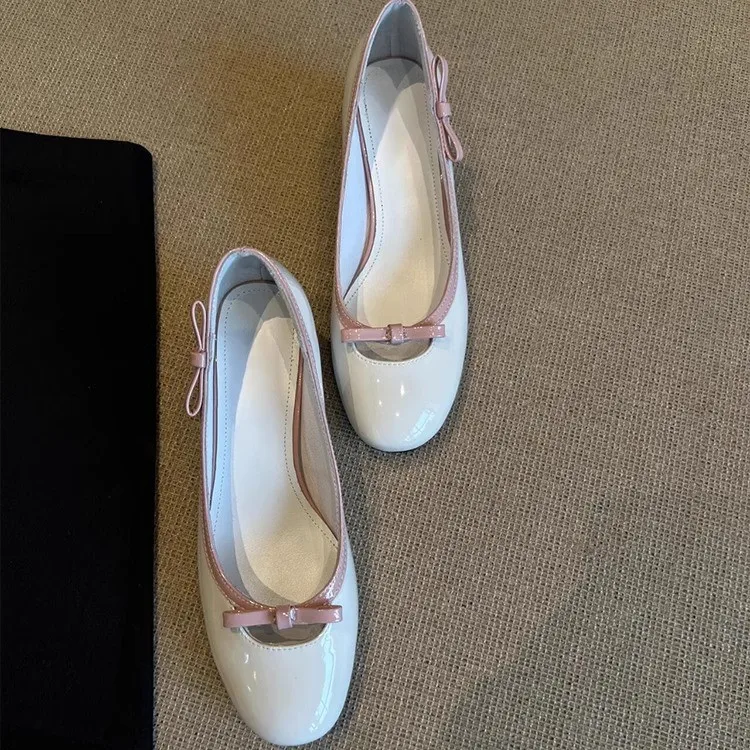 

Женские туфли на плоской подошве из натуральной кожи с бантом, уличная женская обувь в стиле Мэри Джейн, удобные модные лоферы с неглубоким носком