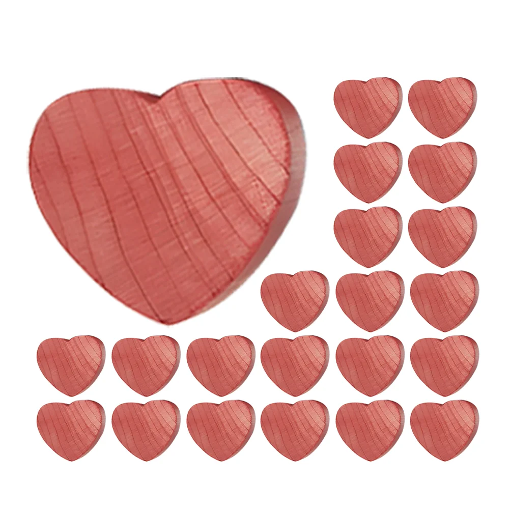 20 Pcs Loving Cedar Blocks Chips for Drawers Natural Deodorant Fragrant Wood Heart Shaped Freshener