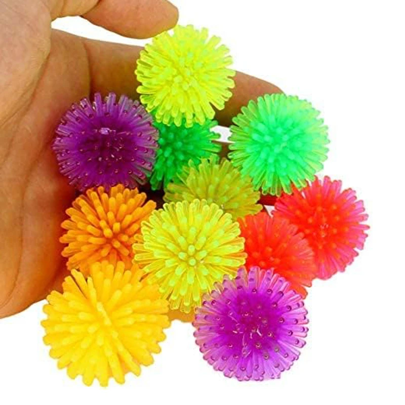 50PCS Multicolored Small Soft Spiky Balls Massage Relaxing Stress Relief For Anxiety Sensory Calming Fidget Toys Kids Adults