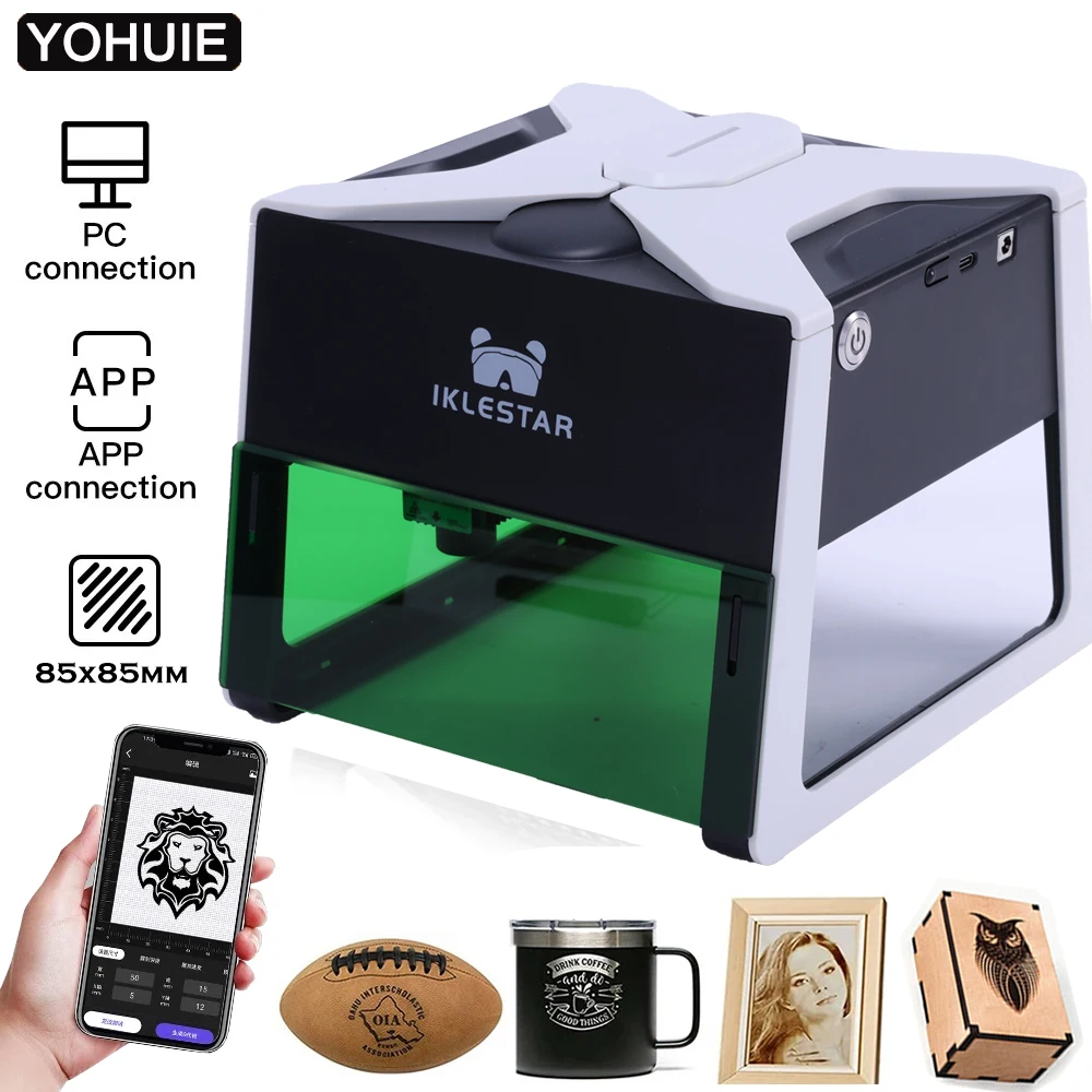 3000mw Laser Engraver Diy Laser Engraving Machine Fast Mini Logo Mark Printer Cutter Wood Plastic Leather Fabric With Bluetooth