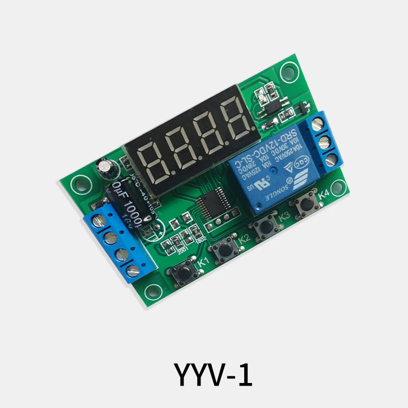 YYV-1 DC Voltage Detection Relay Switch Board Upper and Lower Limit Alarm Charge and Discharge Control Module 5V/12V/24V