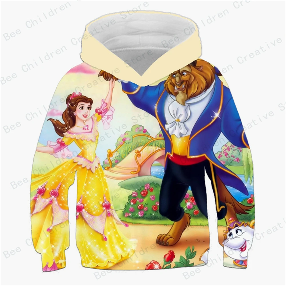 Beauty and the Beast Prince 3D Printing Hoodie Kids Girls Clothes Autumn And Winter Long sleeve Pullovers Boys Casual Sweatshirt