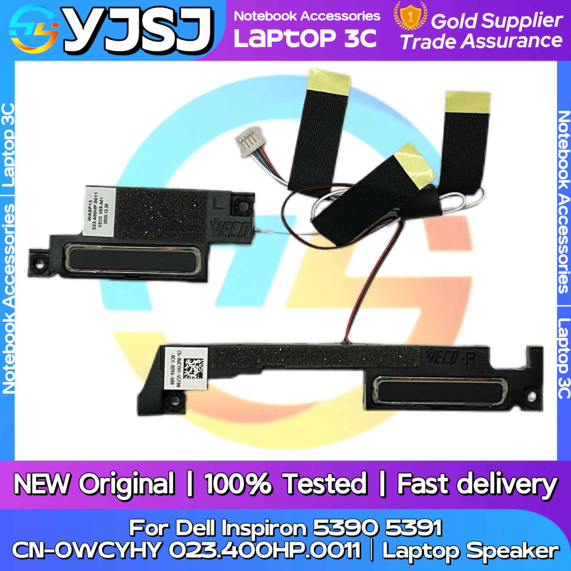 

New Original Laptop Notebook Audio Speaker For Dell Inspiron 5390 5391 built-in speaker horn audio CN-0WCYHY 023.400HP.0011