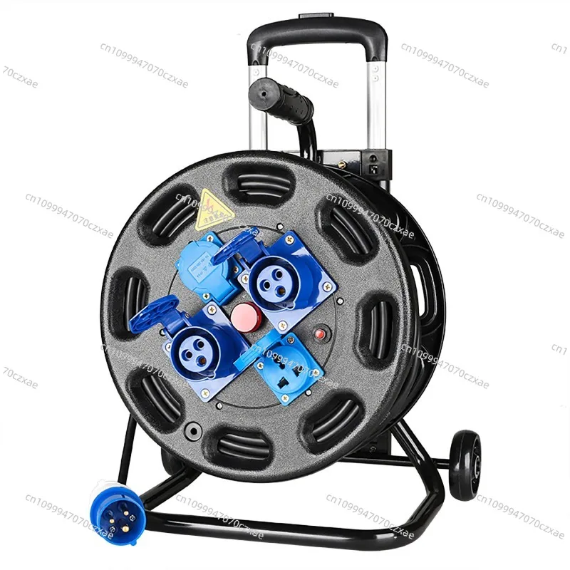 16A Aviation Socket Waterproof Cable Tray, Wire Winding Drag Tray, High-power Socket Industrial European Standard Empty Tray 32A