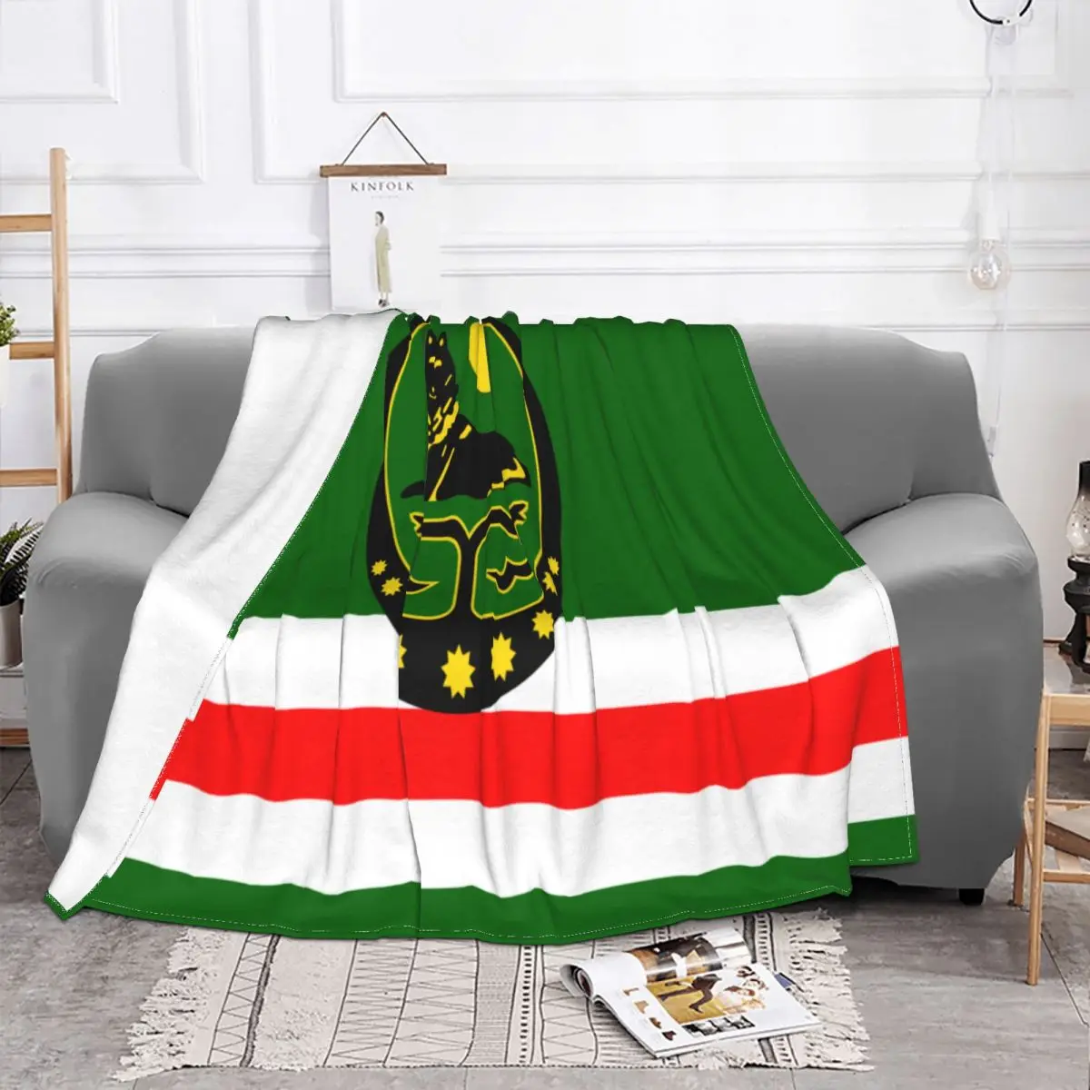 Chechen Republic Of Ichkeria Washable Soft And Light Blanket Breathable Skin-Friendly Blanket Suitable For Sofa Bed