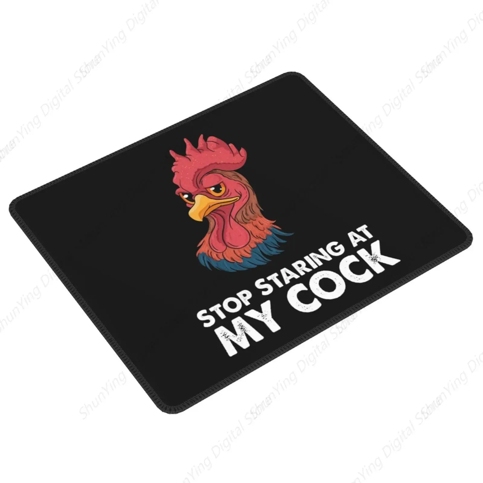 Don't Stare At My Rooster Mouse Pad Anti Slip Rubber Base Mouse Pad Suitable For Gaming Laptops And Office Computers 25*30cm