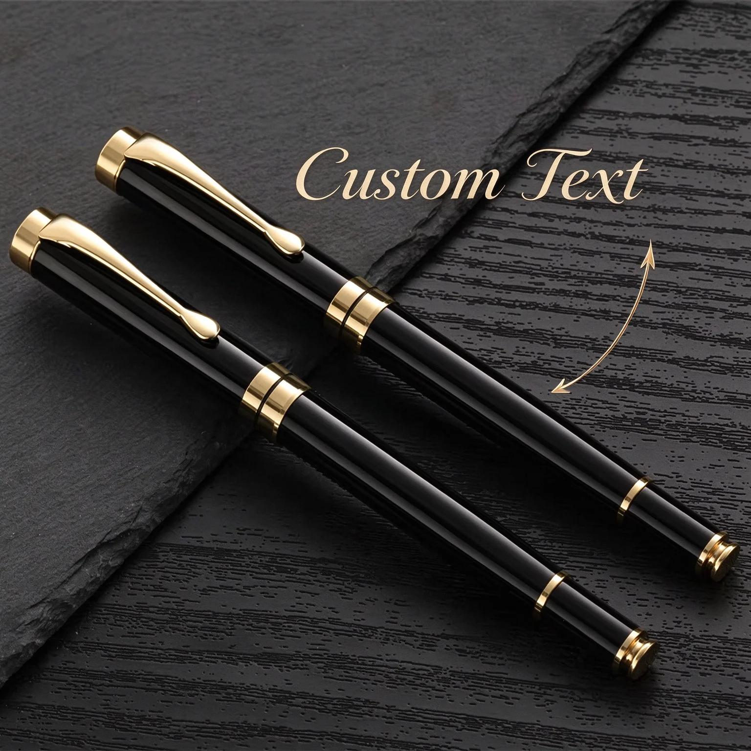 Customization Text  Metal Fountain Pen Gift School Supplies Stationery Men Luxury High Quality Writing Office