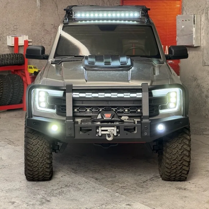 Metal Bull Bar Front Bumper for CROSSRC EMO X7 XL4 1/8 Scale RC Crawler 6061 Aluminum Alloy Upgrade Part, Damage-Free Install