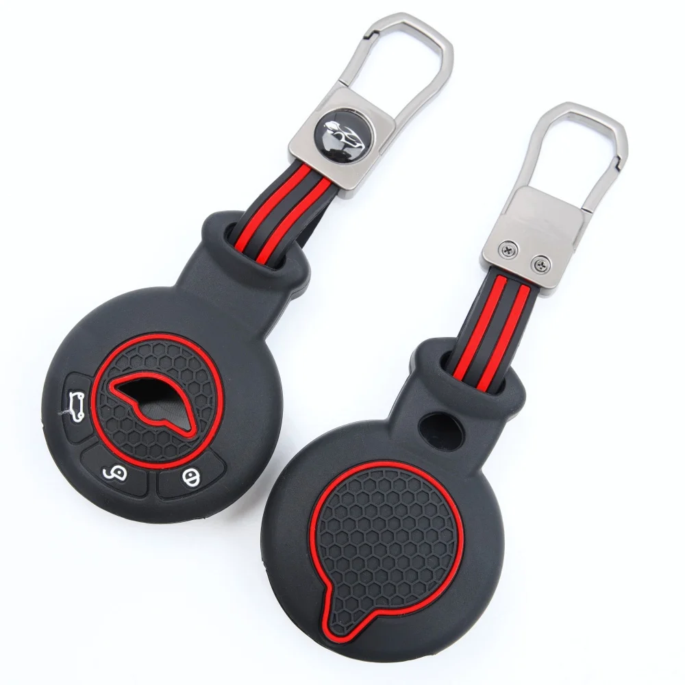 Silicone Remote Key Case For BMW Mini Cooper Clubman Countryman Paceman Roadster R56 R57 CAS3 with clasp holder Secure Grip
