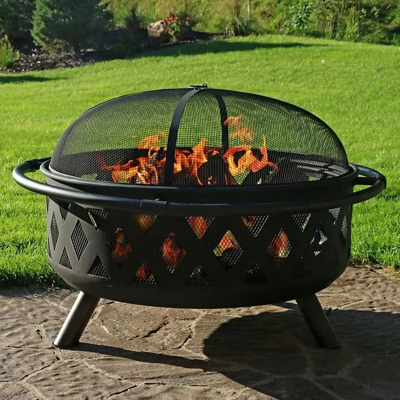 Versatile Multi-Functional Round BBQ Stove: Indoor Outdoor Heating, Bonfire Party Carbon Brazier, Essential Cooking Gear