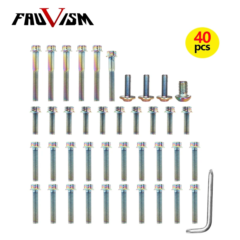 Motorcycle Engine Bolts Kit Ignition Clutch Cover Screw M6 Stainless Steel Cylinder Bolts for YAMAHA TRACER900 TRACER9/GT