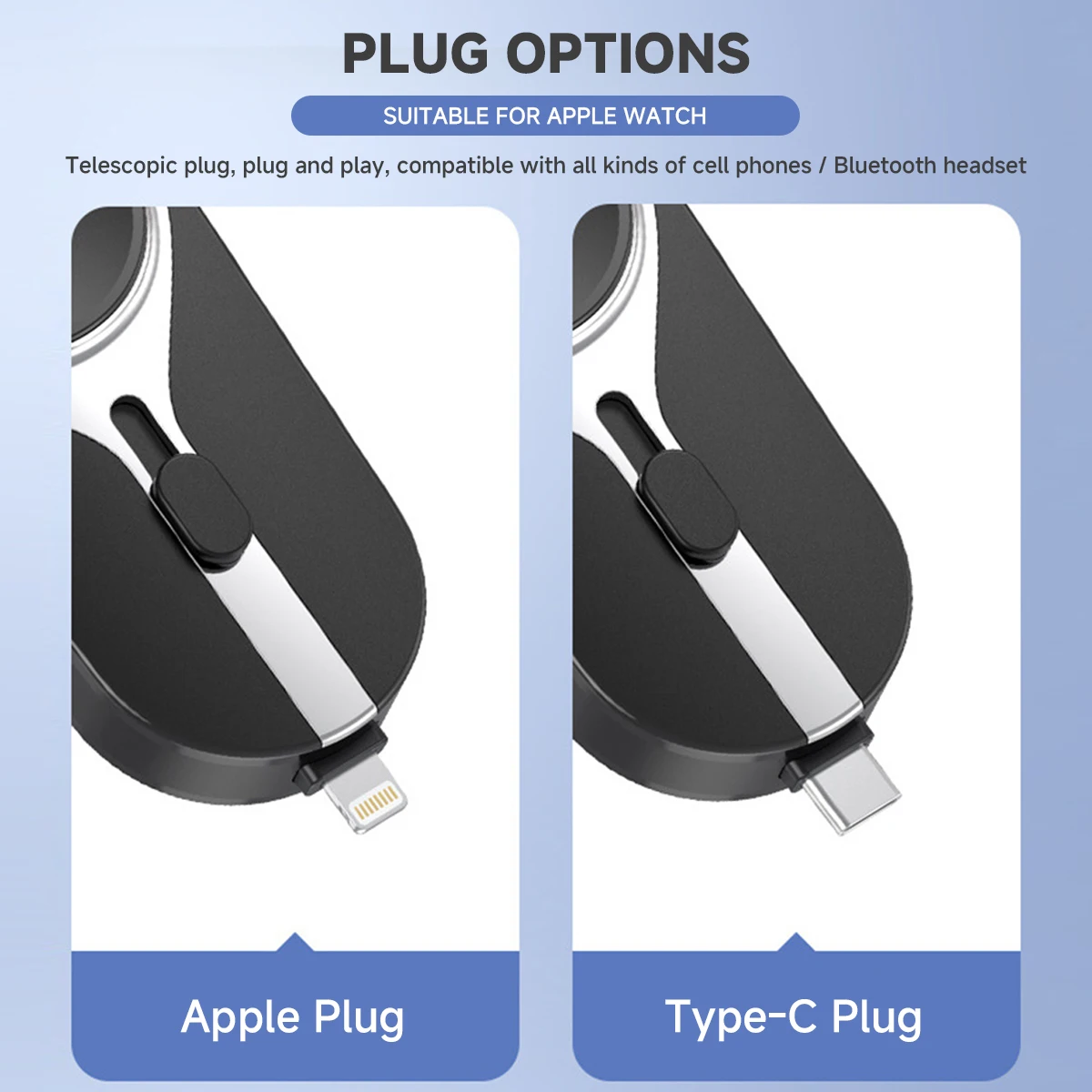 Mini Power Bank Caricabatterie wireless da 3000 mAh per iWatch Apple Watch iPhone 16 15 14 13 12 X Batteria di ricambio per caricabatterie a induzione portatile