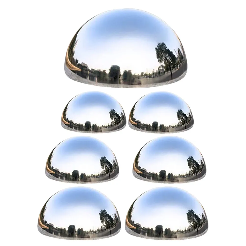 7Pcs Garden Gazing Balls Stainless Steel Mirror Surface Globe Outdoor Lawn Patio Reflective Gazing Spheres Decorative