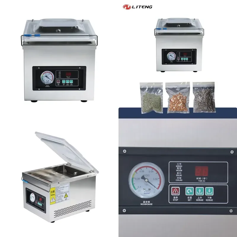 [2026] LITENG 260mm Industrial Single Chamber Vacuum Packaging Machine Apparel Vacuum Packing Machines for Small Business &
