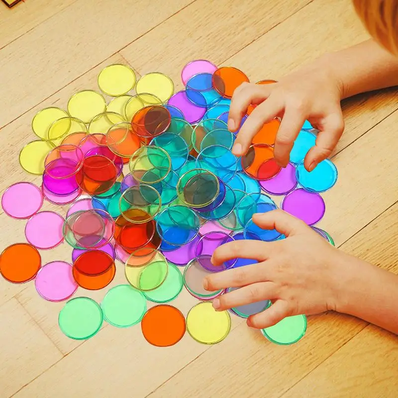 Bingo Chips Coin Toy Toddler With Magnetic Rod Accessories With 100pcs Mix Color Chips For Senior Family Game Nights Educational