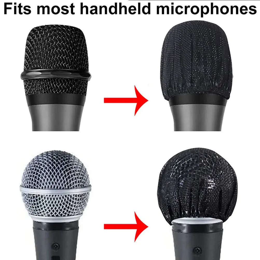 

200Pcs Non-Woven Mic Cover Disposable Microphone Windscreen for Ktv Singing Accessory Professional Sound Reinforcement