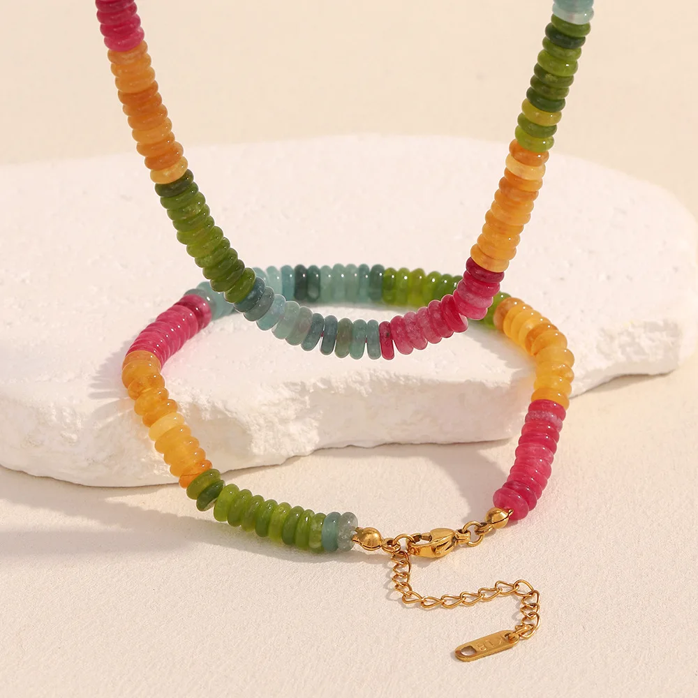 colar-choker-de-perolas-redondas-de-pedra-natural-multicolorido-para-mulheres-pulseira-a-prova-d'Agua-com-banho-de-ouro-18k-joias-de-verao