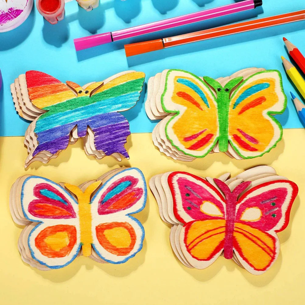 

20Pcs Wooden Slices Natural Solid Wood Planks for DIY Art Crafts Kids Painting Projects Party Decorative Supplies