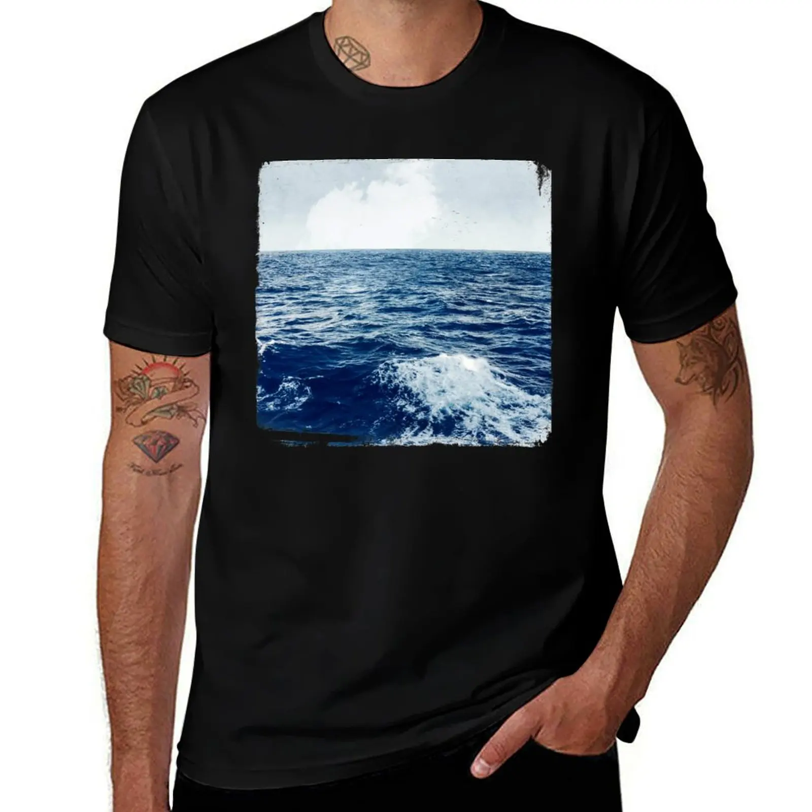 Open Sea - Atlantic Ocean Waves T-Shirt funny t shirts man T-Shirt
