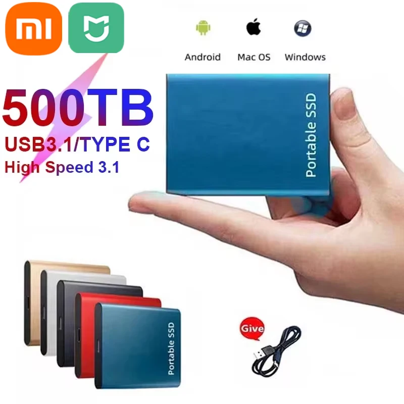 

Xiaomi MIJIA SSD Flash Hard Drive External Type-C High Speed 4TB 8TB 2TB USB3.1 Storage Portable HD Hard Disk For Laptop/PC