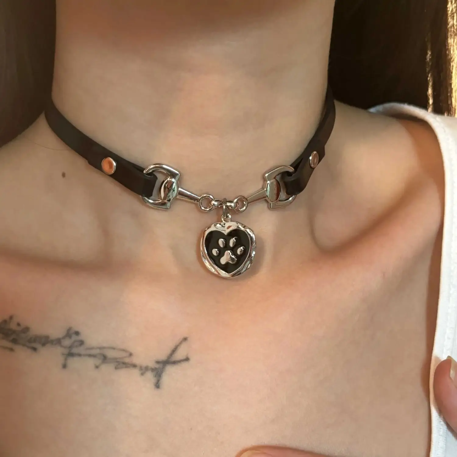 Grunge Jewelry Cat Claw Choker Punk Charms Skull Key Pendant Necklaces for Women Goth Accessories Korean Fashion Necklaces