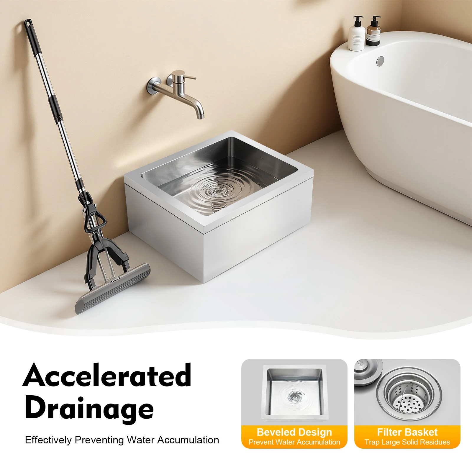 Bak Cuci Lantai dari Baja Anti - Home Kitchen & Bathroom ulasan dan harga