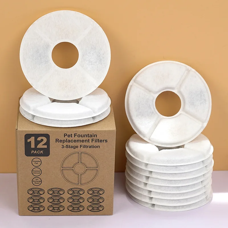 Filtri di ricambio per fontana per animali domestici filtro per carbone attivo a molla per acqua potabile per fiori per gatti Dispenser per fontana rotonda per cani da compagnia