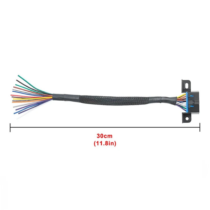 Replacement Universal OBD2 16Pin Female Connector To Open OBD Cable Female Extension Connector Ribbon Interface Adapter