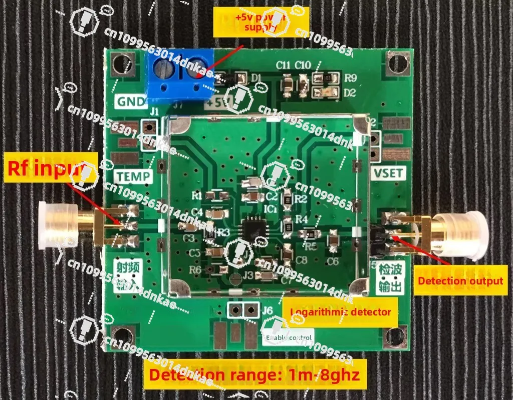 RF Power Meter Module, Logarithmic Detector, Power Sense, 1-8000MHz, AD8318