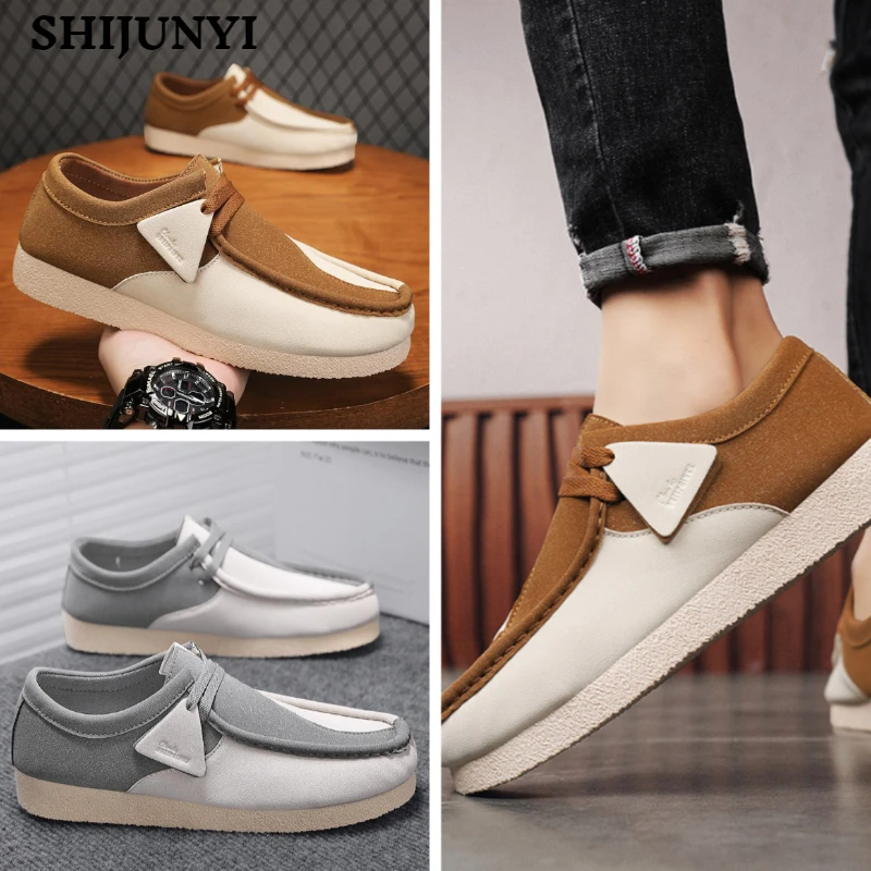 

Мужская повседневная обувь, замшевые лоферы, удобные кроссовки на плоской подошве, обувь цвета хаки на платформе для вождения, легкая мужская обувь для отдыха