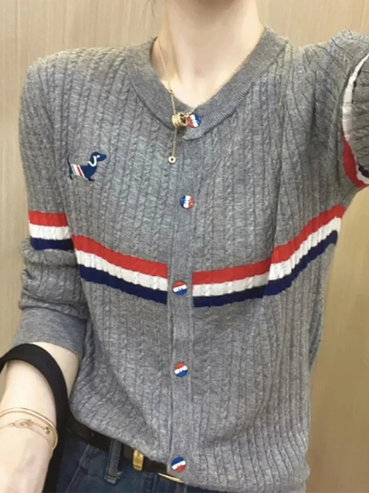 

Осень-зима Thiened Свободный женский свитер Long Sve Jaet Верхняя одежда Ретро Sle Кардиган Модный эффект похудения