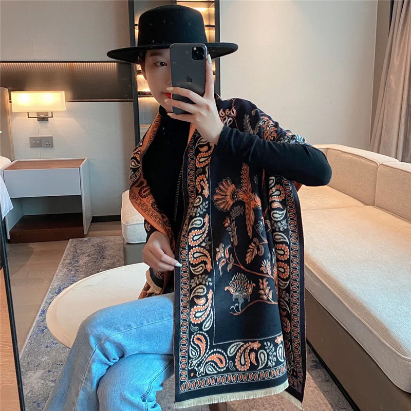 เครื่องประดับอเนกประสงค์ทุกฤดูกาล - ผ้าพันคอแคชเมียร์เลียนแบบเพื่อการปกป้องแสงแดด ความสบายในการปรับอากาศ และการเคลือบโค้ตอย่างมีสไตล์