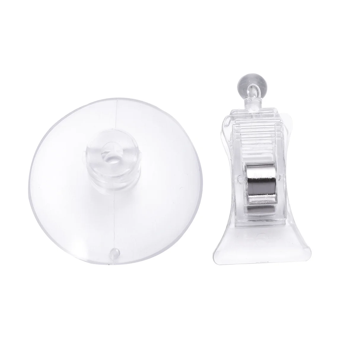 

6Pcs Feeding Tool Fish Tank Clips Plastic Suction Cup Aquarium Fodder Clamps Seaweed Algae Feed Holder Fodder Clamps