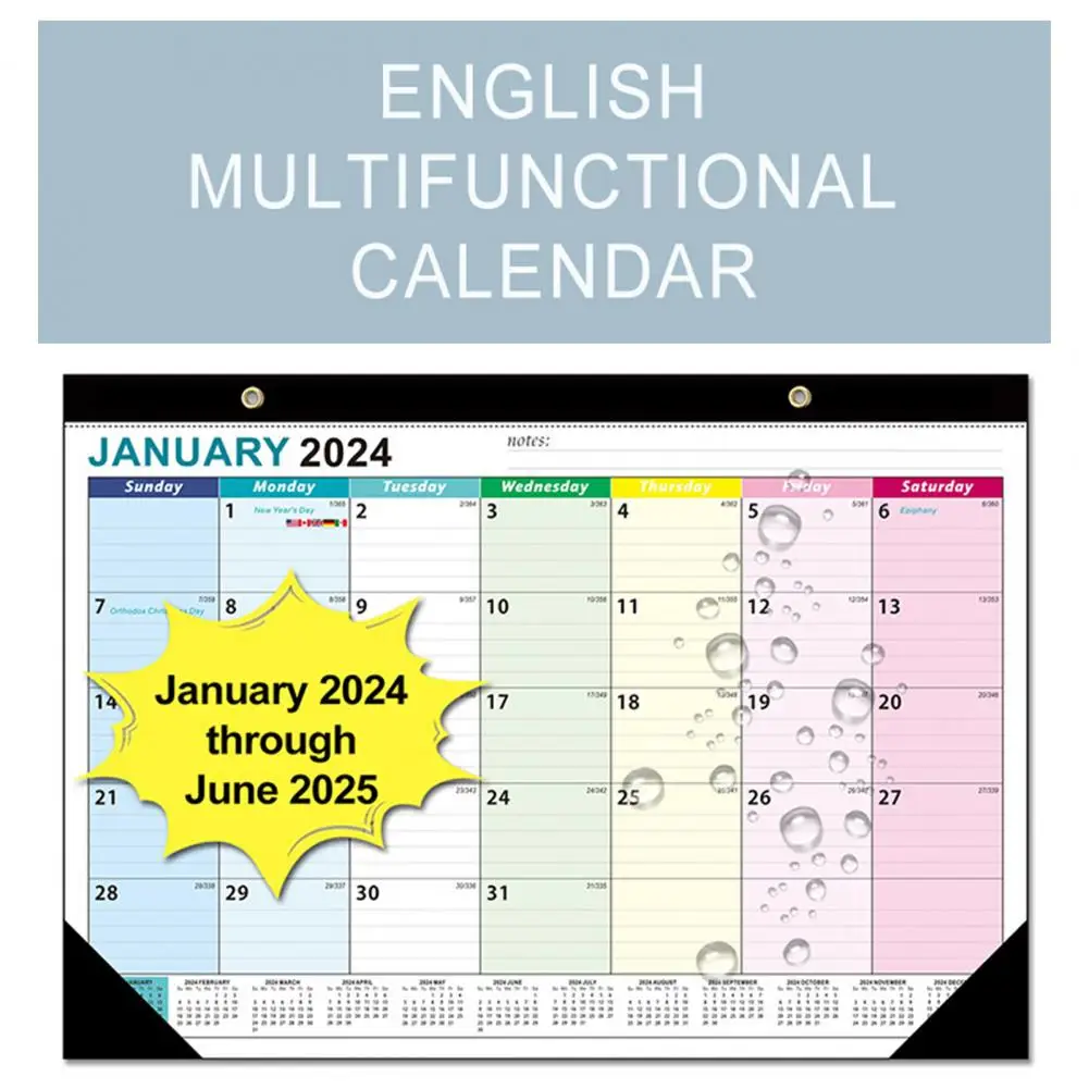 

2024 Calendar Wall 365-day Countdown Desktop Calendars Multifunctional Durable Beautiful English Calendars for 2024-2025 Home