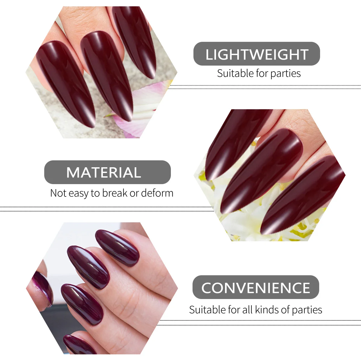 72Pcs Long Fake Nails for Women False Nail Art Set with Fancy Designs Easy to Apply No Salon Visit Needed for Party Club Events