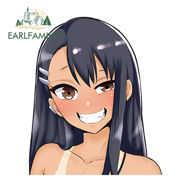 EARLFAMILY Brave Nagatoro Car Stickers Attractive Creative Decals Occlusion Scratch Suitable For Auto Storage Flask Water Bottle