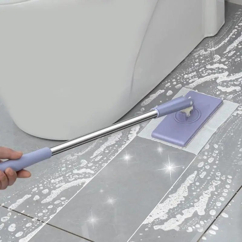 70/90cm Hands-Free Mini Cleaning Mop For Floor/Window Automatic Face Towel Mop Dust Remover Household Cleaning Tool