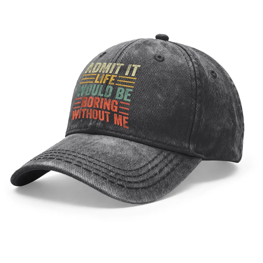 1-Piece Fun Retro Baseball Cap with the Slogan 