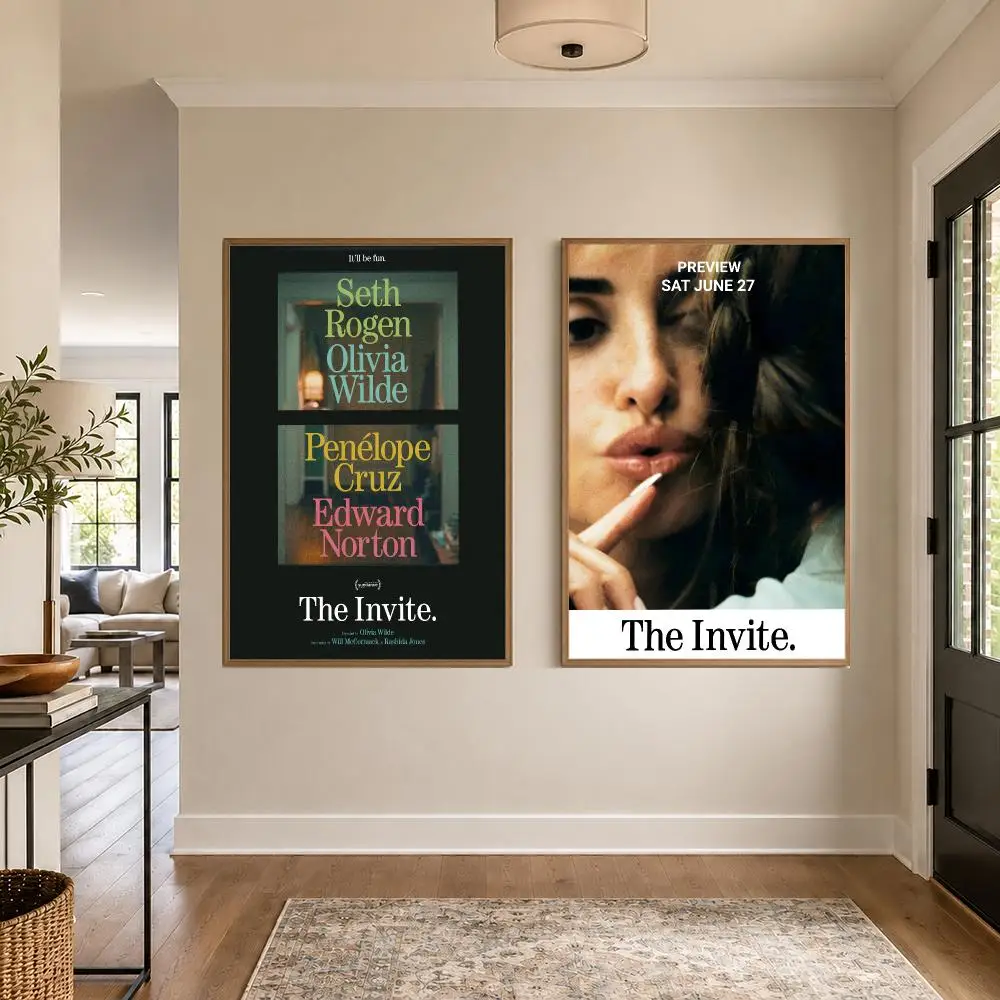 Movie T-The Invite Poster Graphic Wall Art Poster HD Waterproof PP Paper Print for Bedroom Living Room Office Decor Gift