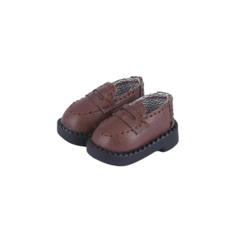 

1pair Pretend Play Ob11 Doll Shoes Cute Outfit Handmade Doll Leather Shoes Boots Black Brown Dolls Uniform Shoes 1/12 Bjd