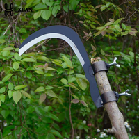 Multifuntional Portable Grass Sickle Cutter Head Wheat Lawn Mower Gardening Grass Weeding Knife Farm Scythe Sickle Garden Tools
