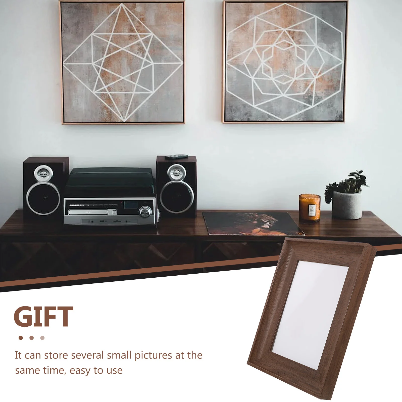 

Retro Photo Frame Decorative Vintage Desktop Hanging Picture Frame Creative Home Display Photo Holder for Bedroom Living Room